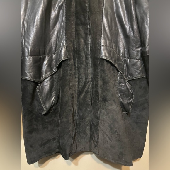 SELECTIONS MONO-POL Vintage 80’s Leather Suede Mixed Fabric jacket - Picture 3 of 8